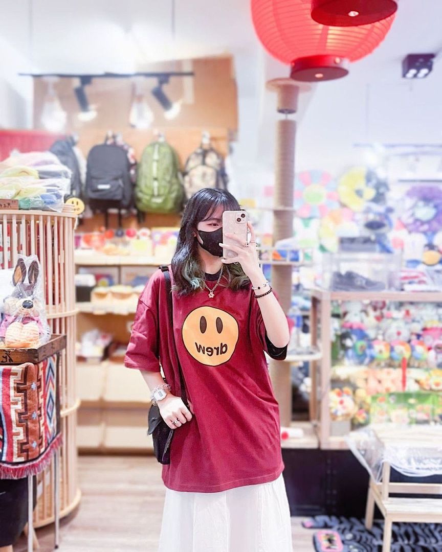 Drew House 108 DREW HOUSE 22FW Mascot Tee LOGO Print Short Sleeve T Cream White Black Red Color Blue Pink Purple S M L - Image 23