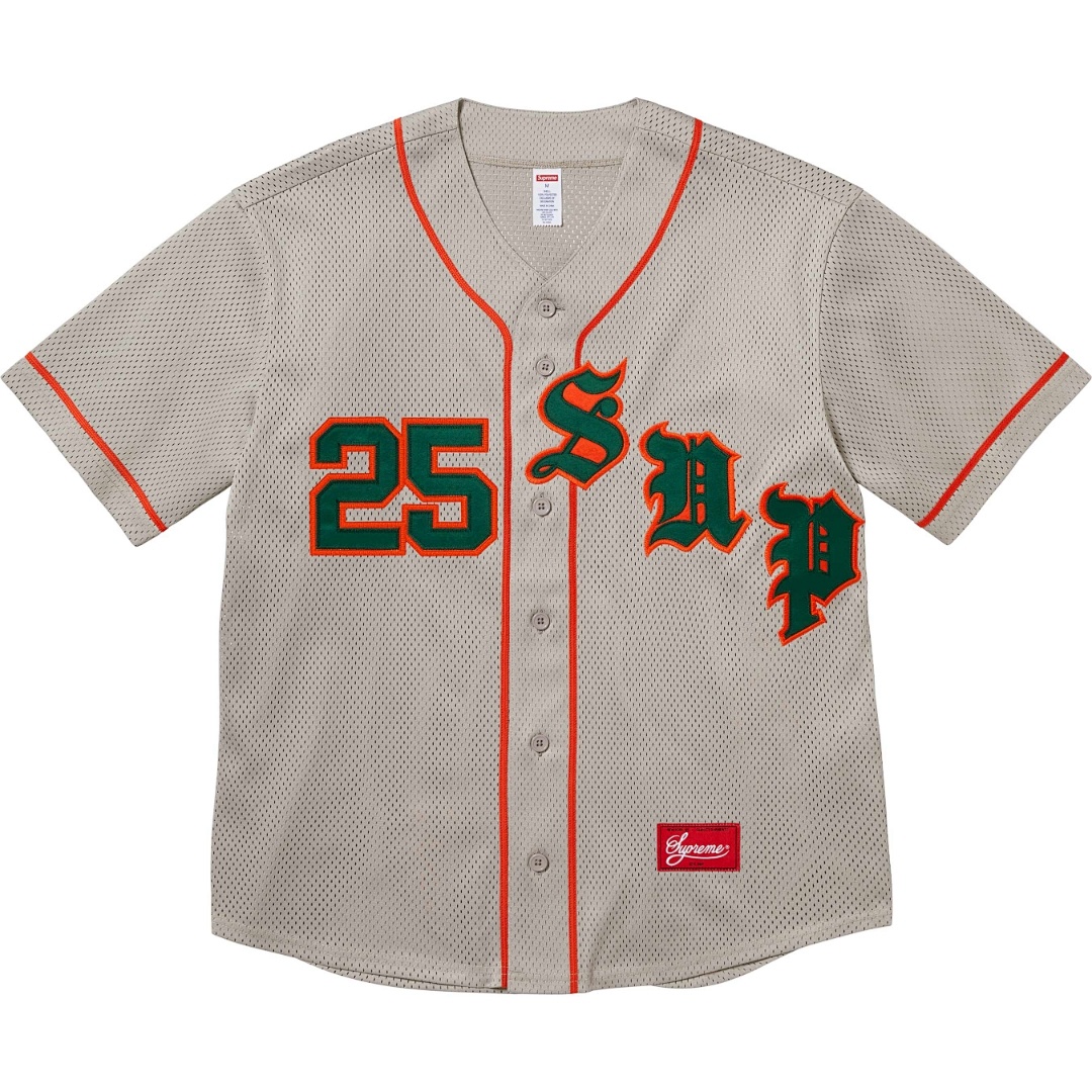 Supreme 298 25SS OLD ENGLISH BASEBALL JERSEY T (Black) - Image 4