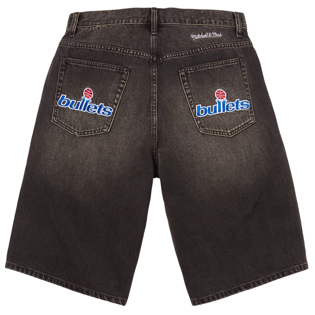 Supreme 358 Mitchell & Ness SS26 Bullets Baggy Denim Short - Image 3