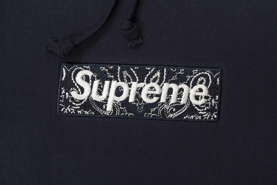 Supreme 248 Fruit Floral Embroidered Label SUP Bandana Box Logo Hooded Sweatshirt BOXLOGO Velvet Black Grey Red Pink Sky Blue S-XL S303# - Image 30
