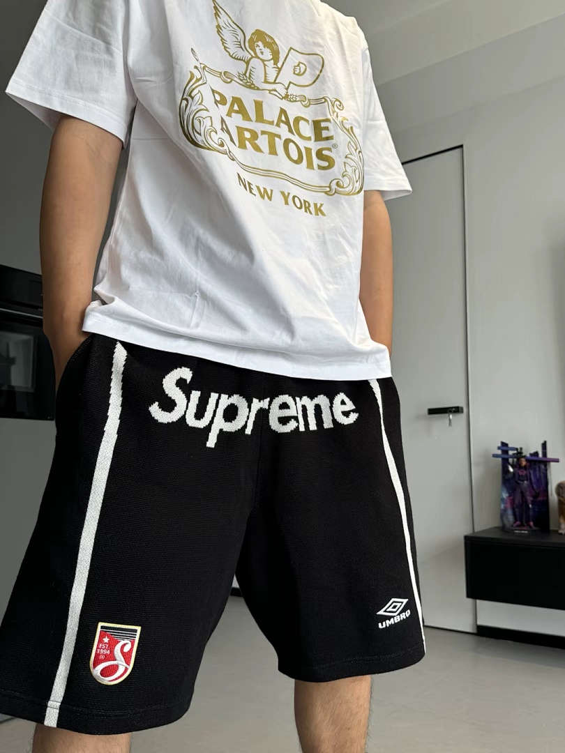 Supreme 288 UMBRO Collab SS25 KNIT SHORTS30 Patchwork Short Quad Black Red Purple Light Blue S-XL - Image 28