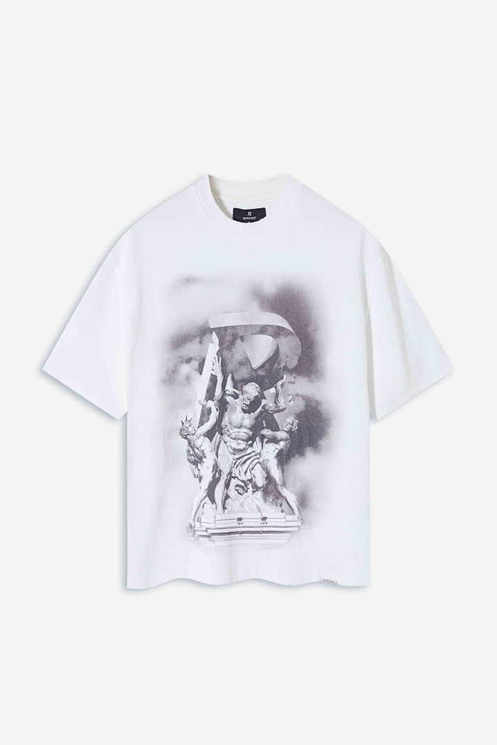 Represent ON SALE68 REPRESENT ATLAS TEE Print Short Sleeve T : Washed Black White S M L - Image 4