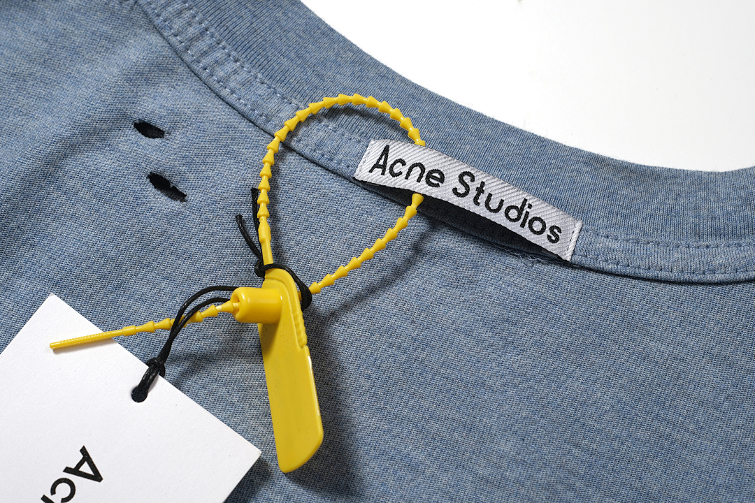 Acne Studios 178 AC Buckle LOGO Short Sleeve T Floral Blue S-XL 8088# - Image 12