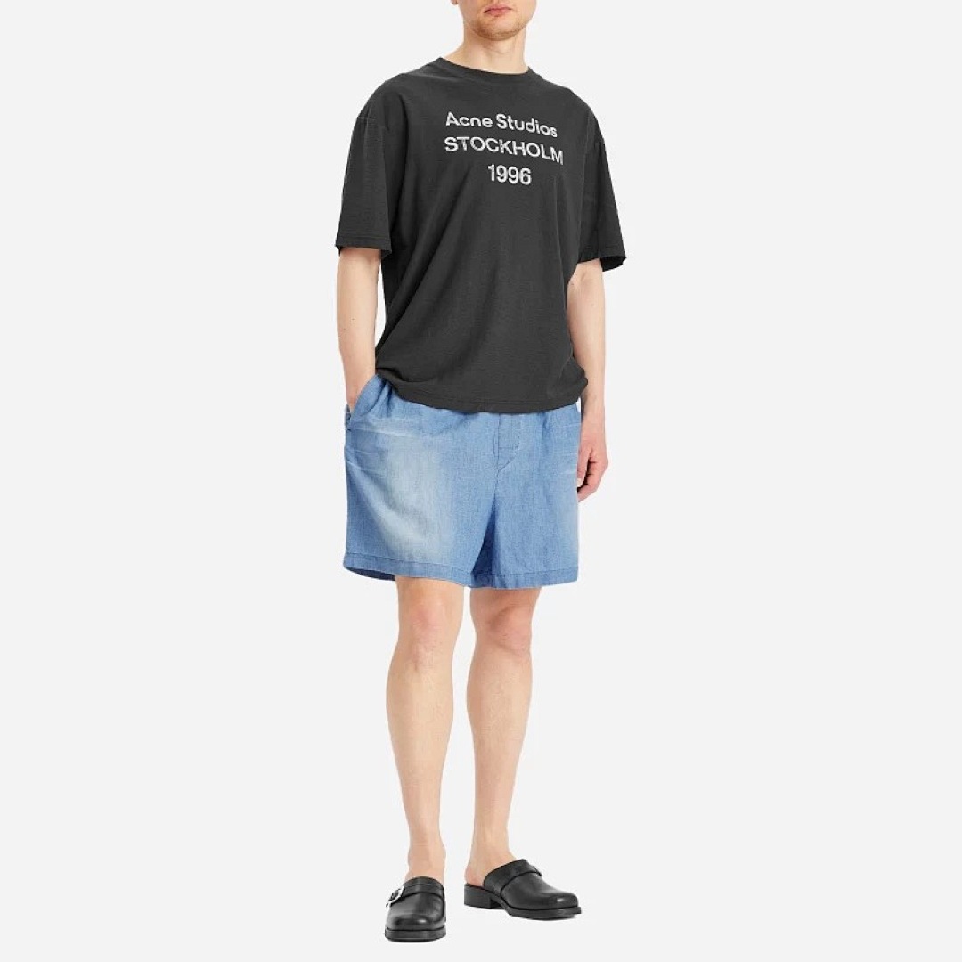 Acne Studios 168 AC LOGO Short Water Blue S-XL 7604# - Image 27