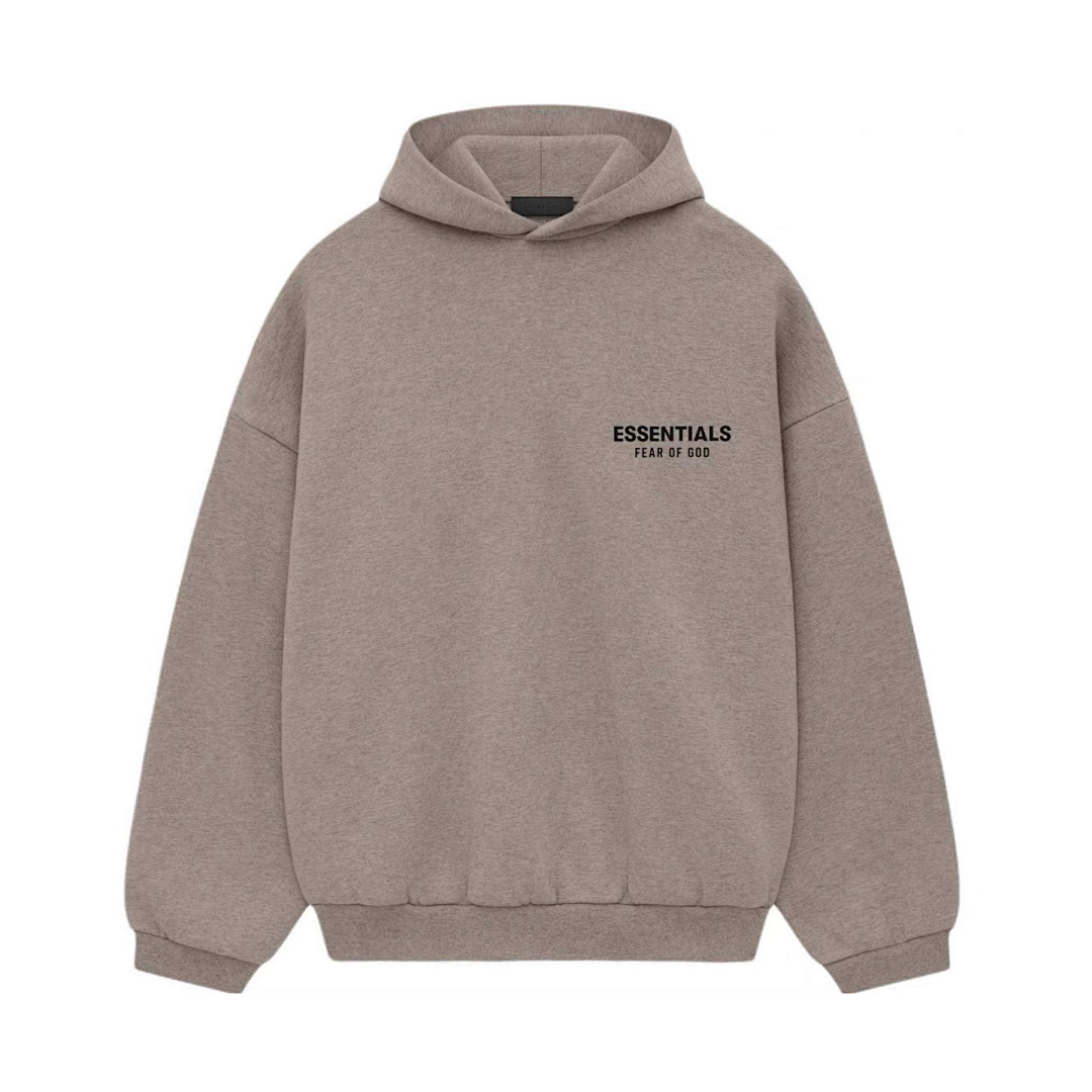 Essentials 228 Ess FALL24 HOLIDAY Fleece Hoodie Gum Velvet : Dark Mist Grey Light Black Desert Gold Brown :S-XL - Image 6