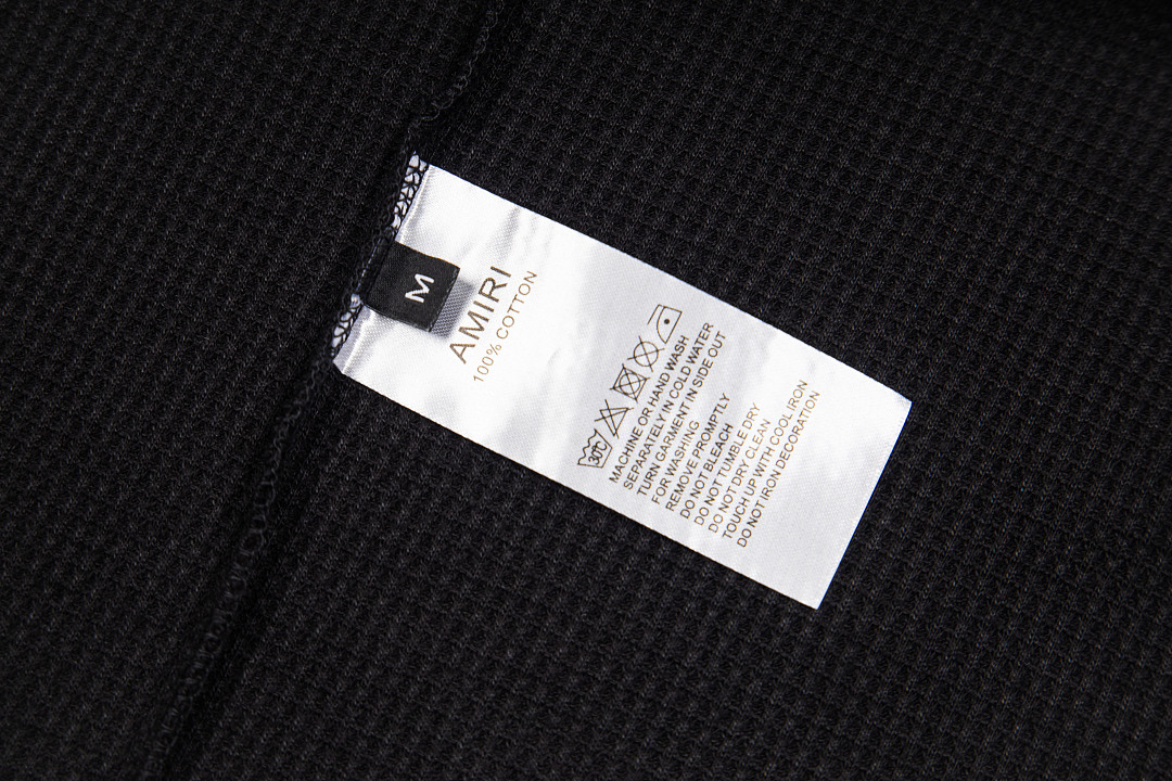 AMIRI 168 Wide Version Model Long Sleeve Black Apricot Light Grey S M L XL 601# - Image 12