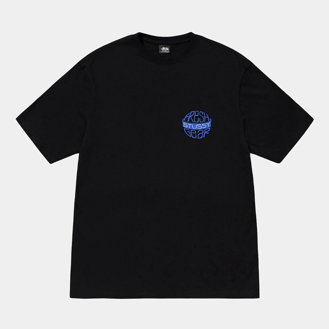 Stussy 98 STU SS23 FRESH GEAR TEE Label Logo Print Short Sleeve : Black White S M L XL Y0784# - Image 3