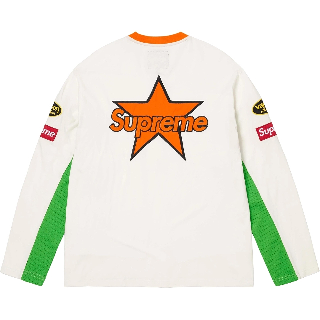 Supreme 328 Collab SS26 L/S Top Patchwork Embroidered Logg Long Sleeve T Mens Womens : Black Beige Pink S M L - Image 3