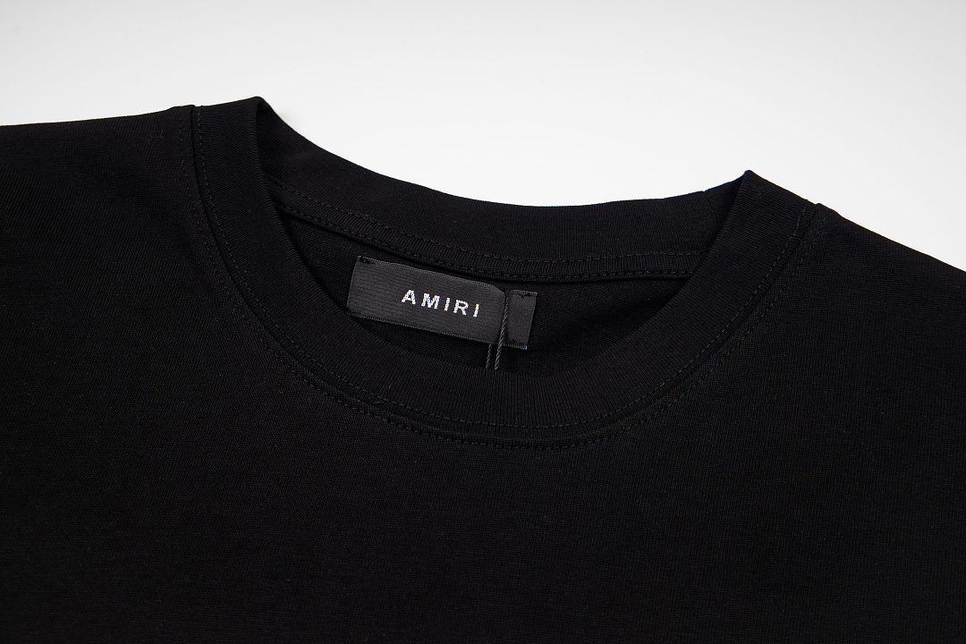 AMIRI 118 26Ss New Logo Print Short Sleeve T Black White S M L XL 9924# - Image 5