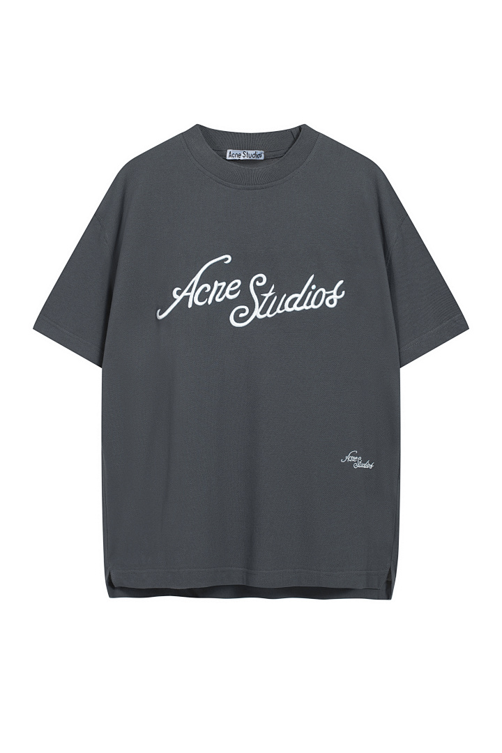 Acne Studios 128 AC LOGO Floral Short Sleeve T Pink White Grey Blue S-XL 8065# - Image 3