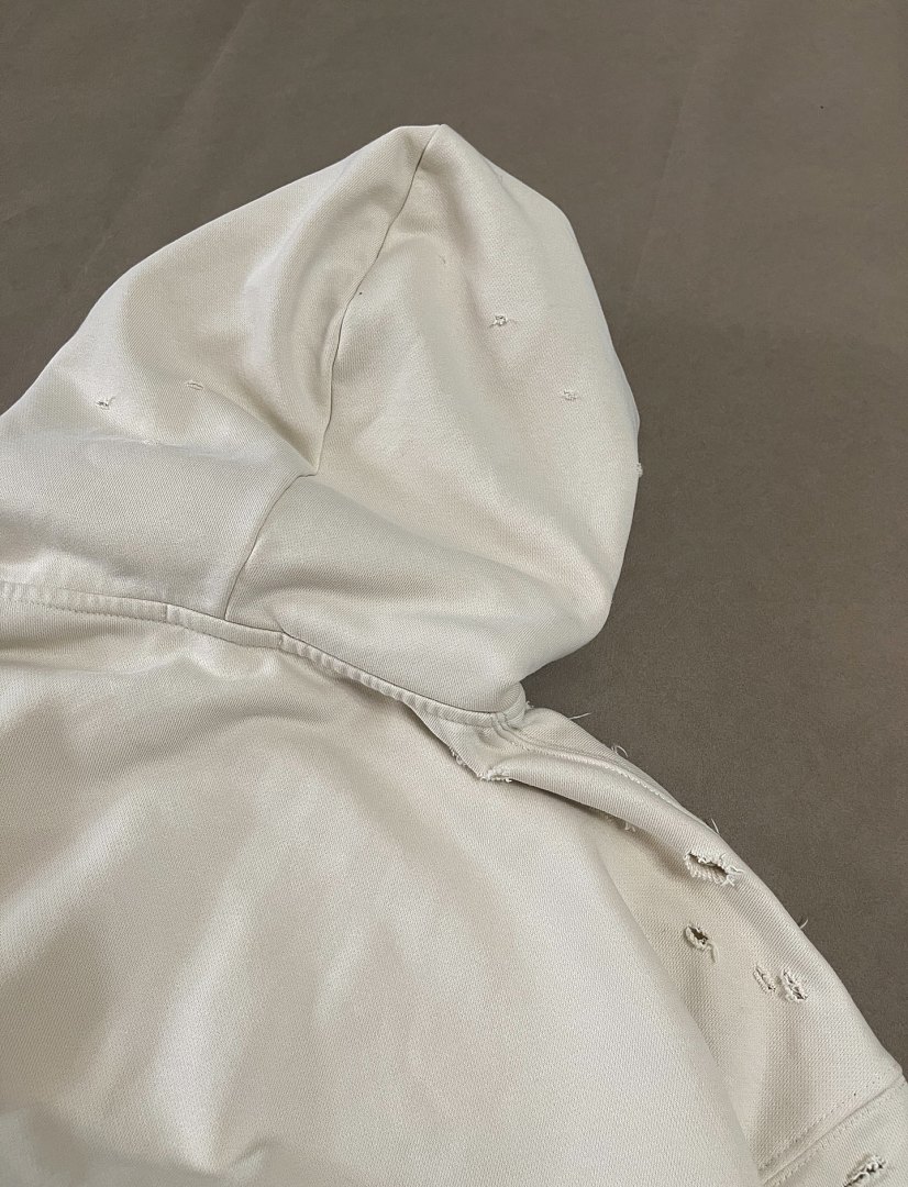 Off-White 238 Satoshi Nakamoto #MotoslugDistressed Zip-Up Hoodie Washed : Off White S M L - Image 11