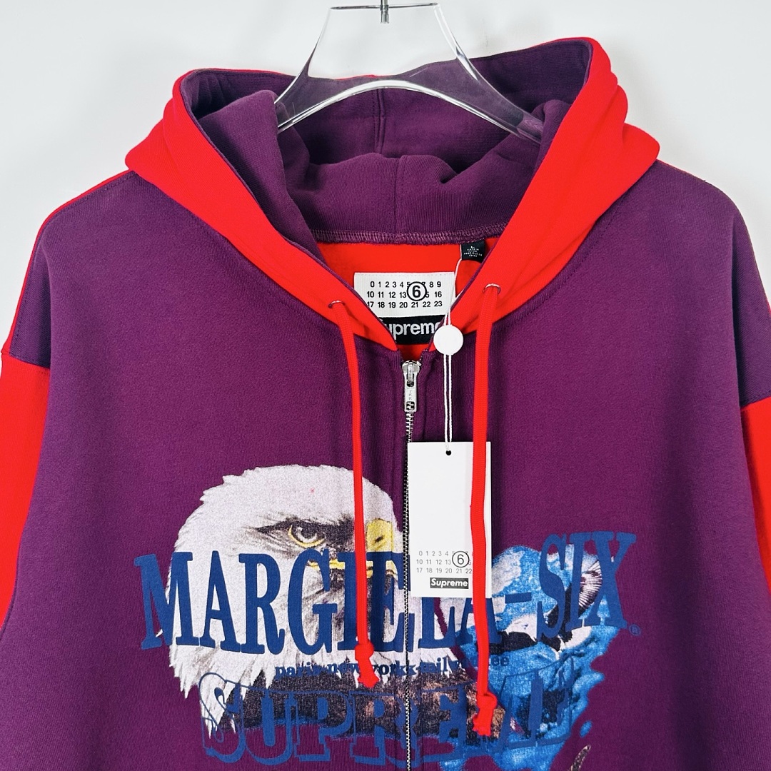 Supreme 398 MM6 EAGLE ZIP UP Classic Black Grey Purple Red S - Image 29