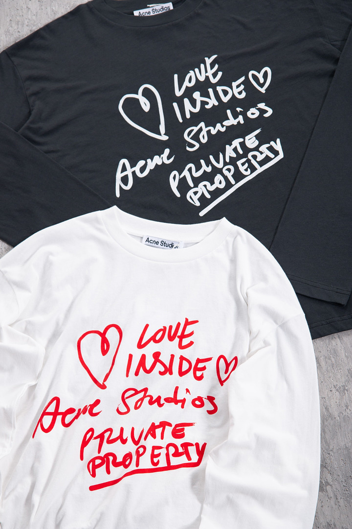 Acne Studios 158 Valentines Day Limited Long Sleeve : White Black S-XL - Image 9