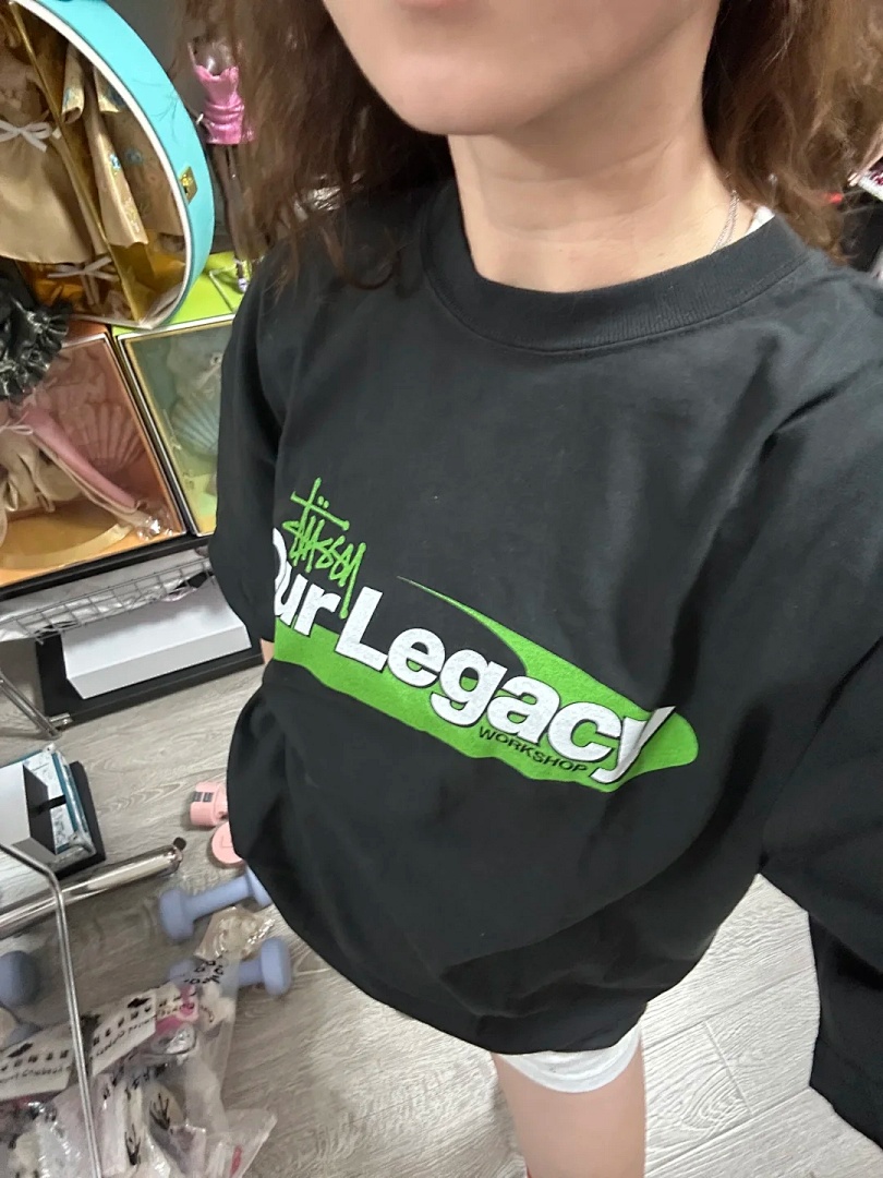 Stussy 128 STU SS25 OUR LEGACY TEE Collab T Print Short Sleeve Black Off White S-XL - Image 36