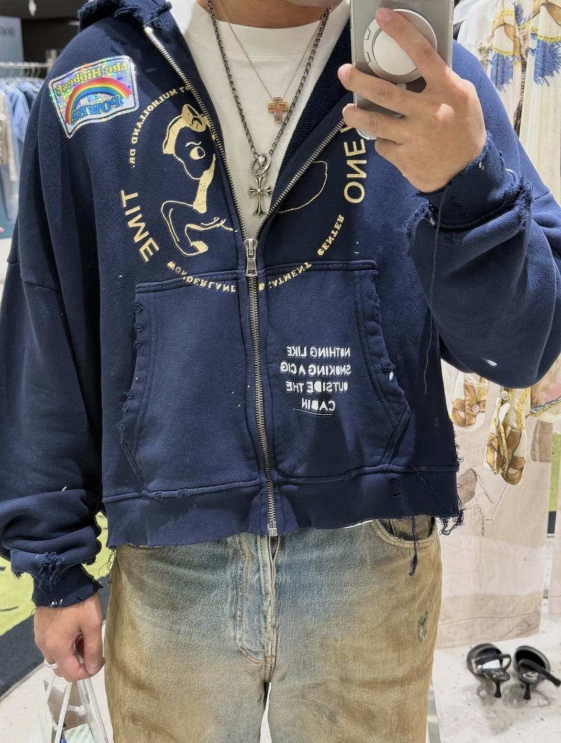 Unbranded 268 Paly Hollywood Treatment Center Zip Hooded Sweatshirt NAVY : S M L - Image 22