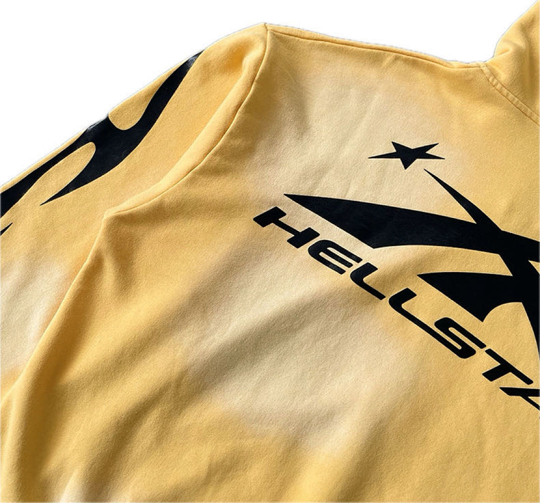 Hellstar 268 Hellstar Studios Sports Zip Up Hoodie Big Logo Water Yellow S-M-L-XL - Image 8