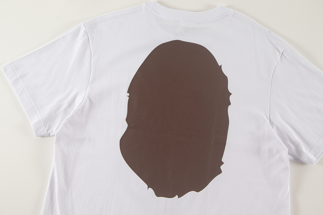 Bape 148 TOP Print Collar Short Sleeve T Black White S-XL - Image 18