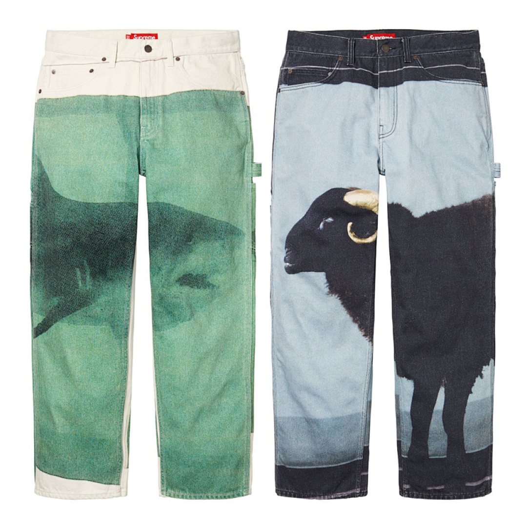 Supreme 398 25SS Damien Hirst Collab Long 30 32 34 36 (Green Black)