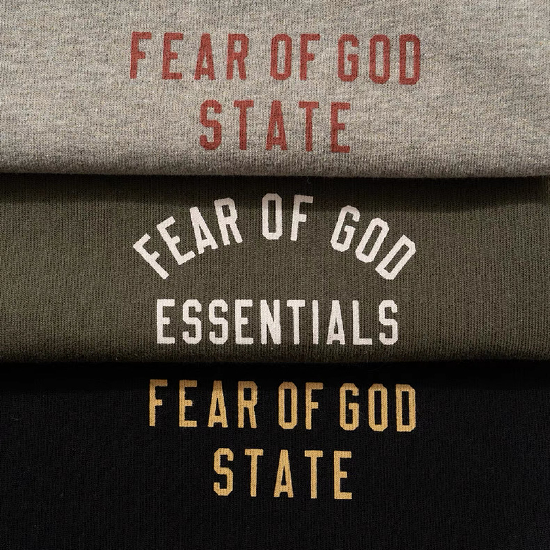 Essentials 148 Ess Fall24 BACK TO SCHOOL Fleece Soccer Short Print Black Green Olive Oatmeal Grey Sea Blue S-XL - Image 104