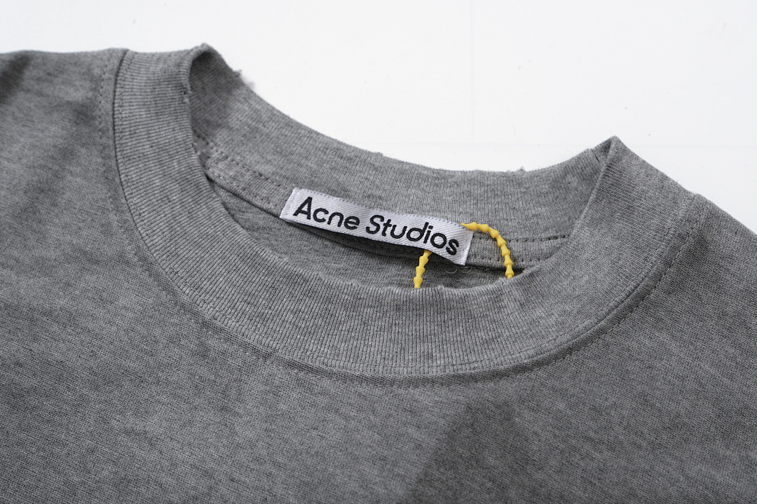 Acne Studios 118 AC LOGO Print Short Sleeve T Pink Floral Grey Black White Red Olive Green Dark Blue Spring Purple S-XL 8026# - Image 102