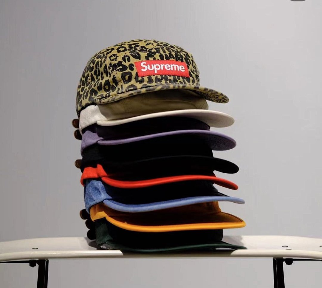 Supreme 118 Sup 23FW WASHED CHINO TWILL CAMP CAP (Red Black)