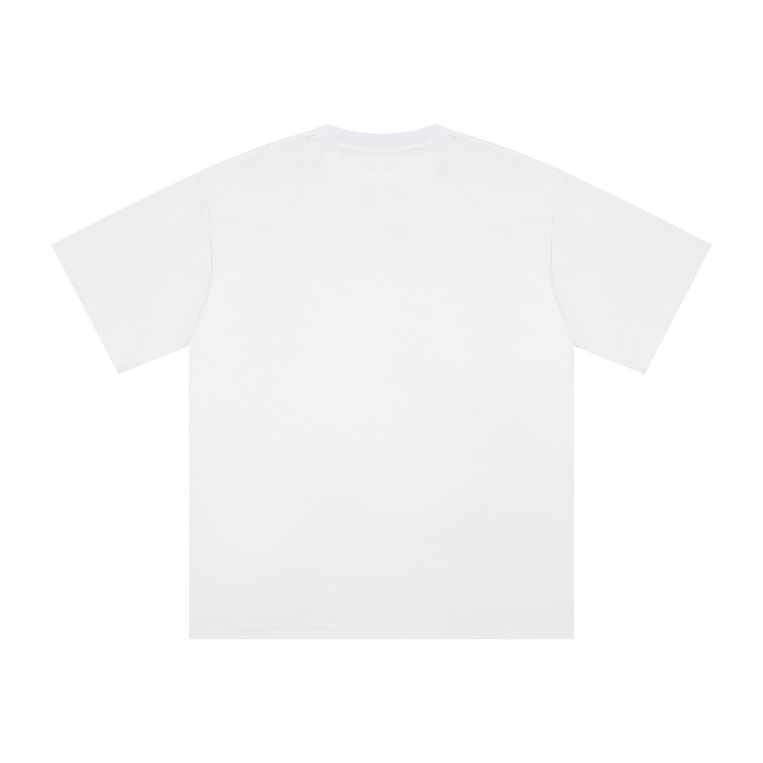 AMIRI 118 Wide Version Model Short Sleeve T Logo Print High Wind Black White Apricot S M L - Image 44