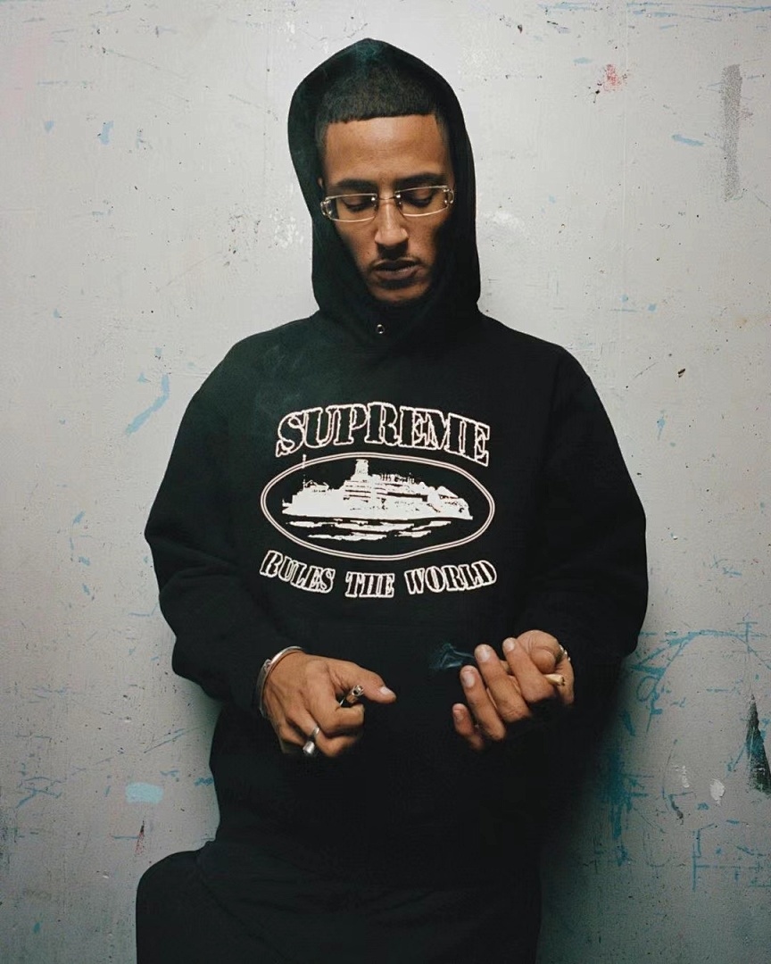 Corteiz 118 SUP X CORTEIZ Collab FW23 RULE THE WORLD TEE Print Short Sleeve Black S - Image 23