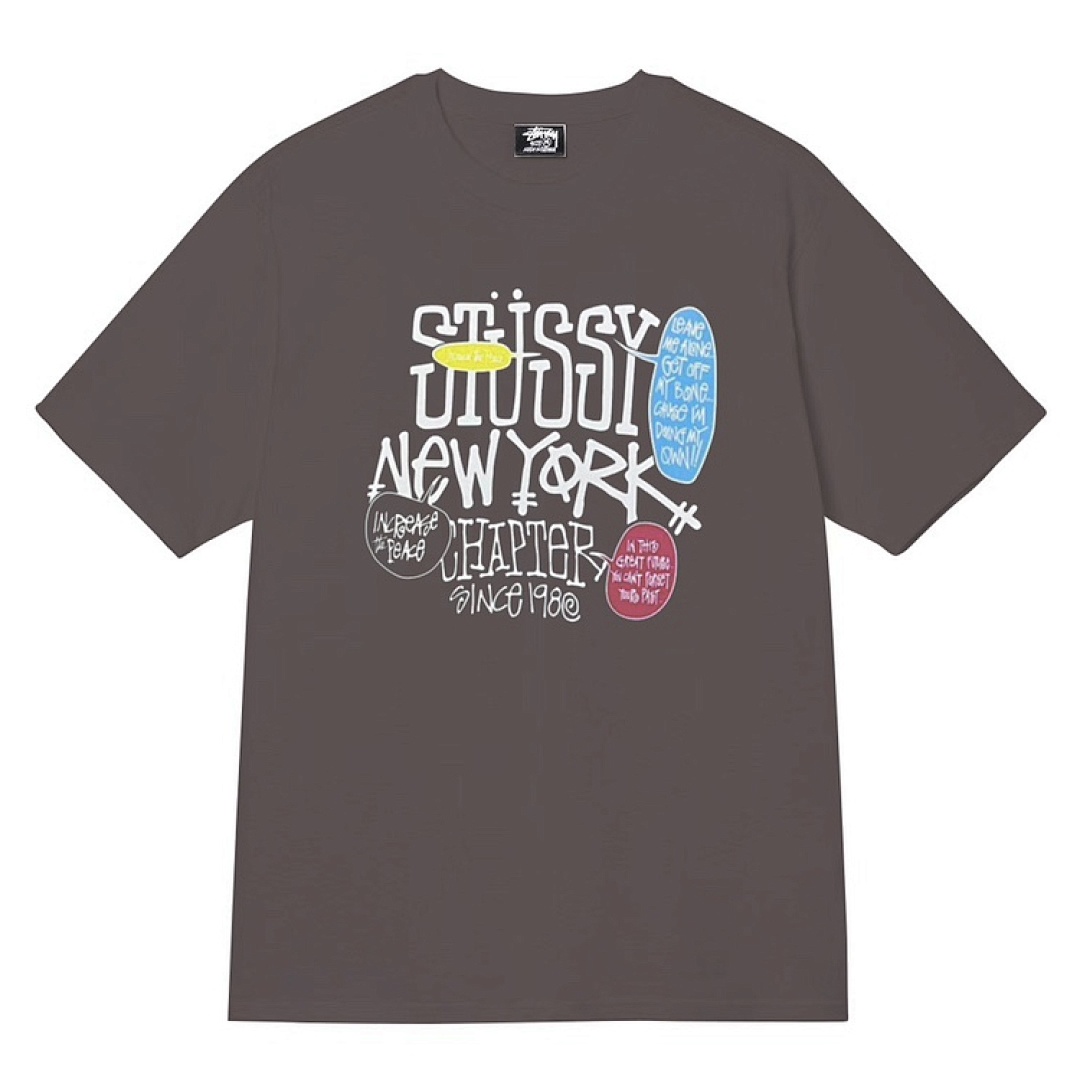 Stussy 108 Stu Color Grass City Short Sleeve T : Black White Grey Apricot S Ｍ L XL - Image 13
