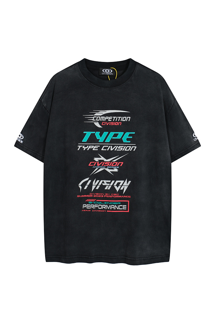 On Running 118 CIVISION By CSC Print Short Sleeve T Black Grey Blue 1 2 3 3408# - Image 3