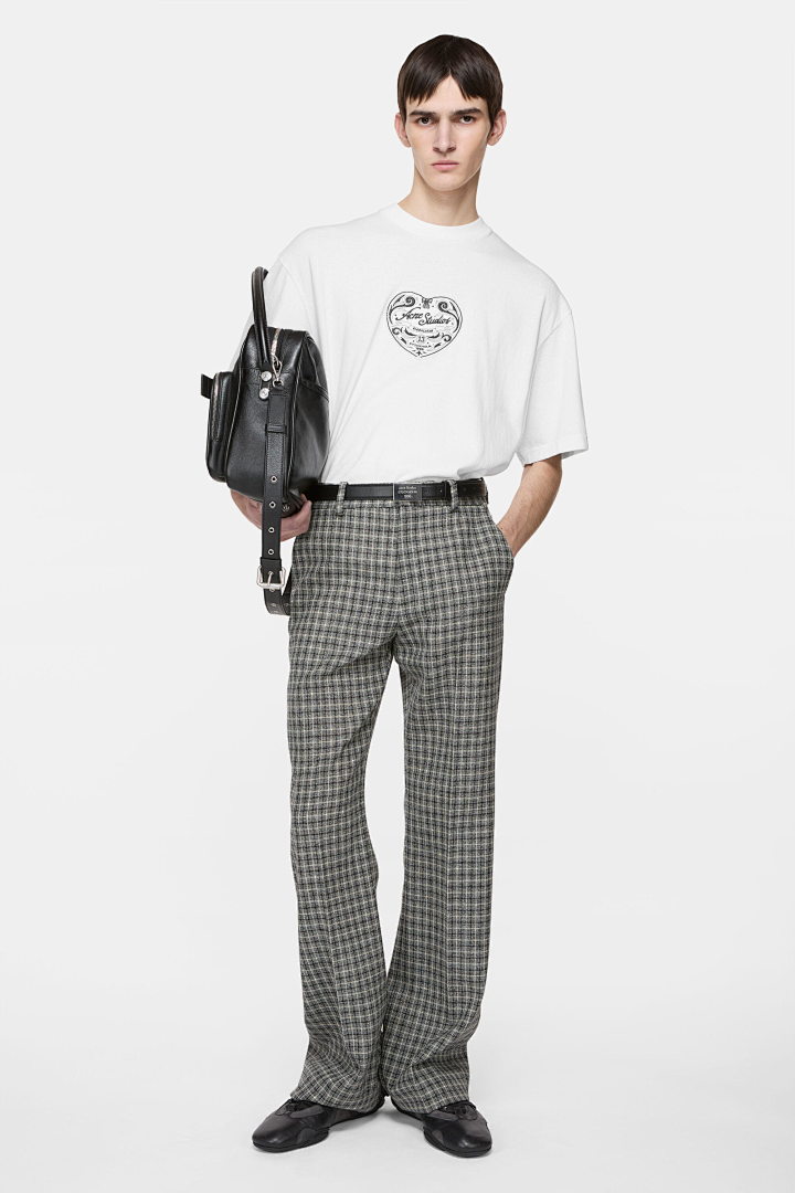 Acne Studios 118 AC Canvas Floral Short Sleeve T Black White Pink S-XL 8082# - Image 40