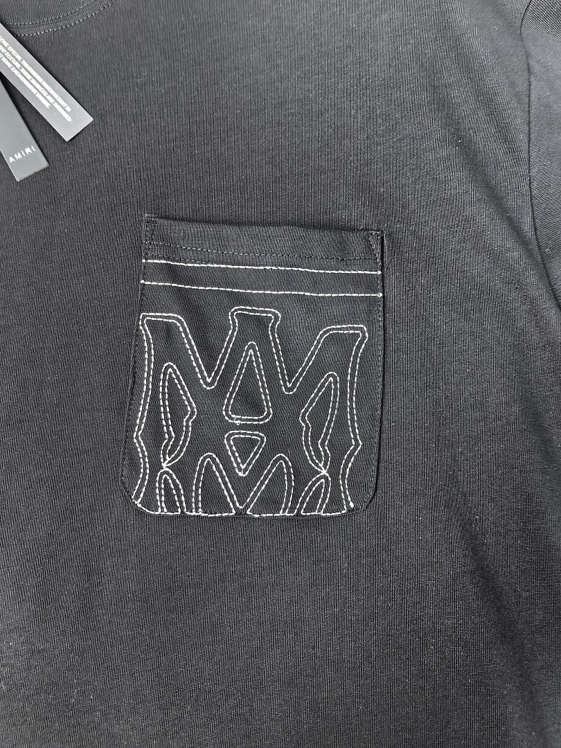 AMIRI 118 26Ss New Embroidered Short Sleeve T Black White S M L XL 9923# - Image 40
