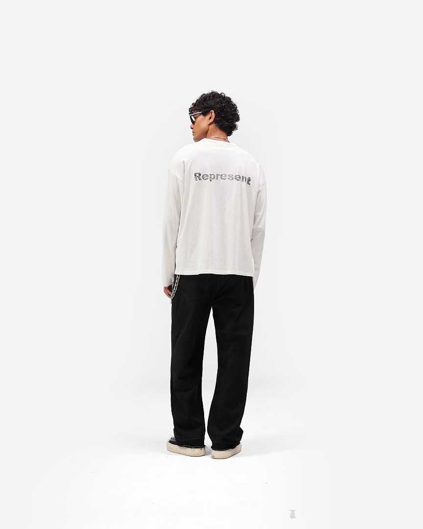 Represent 138 Represent High Long Sleeve : White S M L - Image 13