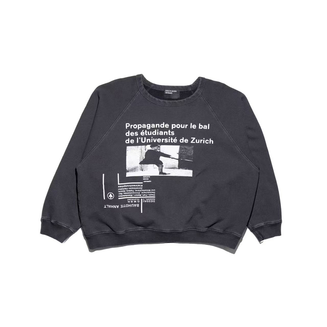 Enfants Riches Deprimes 198 Enfants Riches Deprimes ERD University Of Zurich Sleeve Collar : S M L XL (Washed Black)