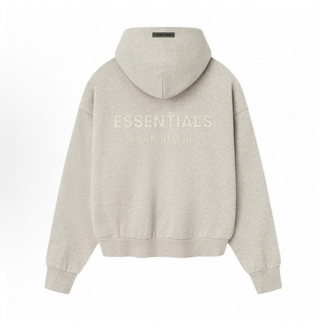 Essentials 238 Ess SS25 Classic Hoodie Label Print Silk Silver Gum Black Oatmeal Grey Brown XS-XL - Image 13