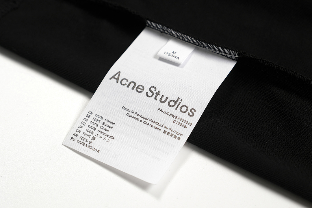 Acne Studios 128 AC Brown Print Short Sleeve T Black S-XL 8099# - Image 14