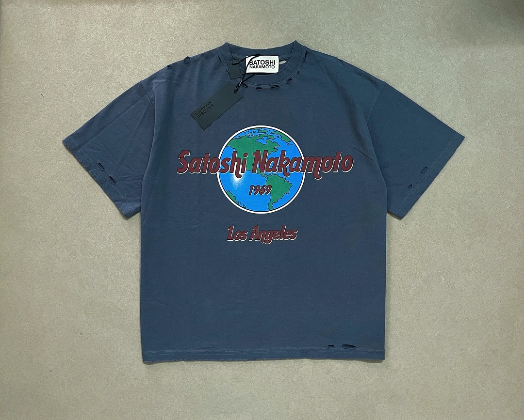 Unbranded 138 Satoshi Nakamoto 1969 Rock Tee Short Sleeve : Washed Grey S M L - Image 3