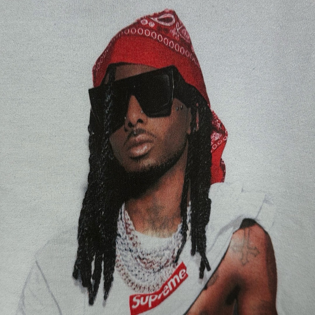 Supreme 138 Khaki T FW25 PLAYBOI CARTI PHOTO TEE Patch Print Short Sleeve Black White S-XL - Image 18