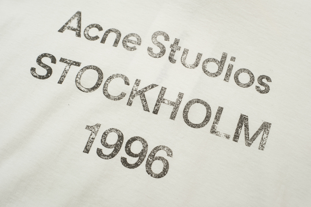 Acne Studios 118 AC LOGO Print Short Sleeve T Pink Floral Grey Black White Red Olive Green Dark Blue Spring Purple S-XL 8026# - Image 120