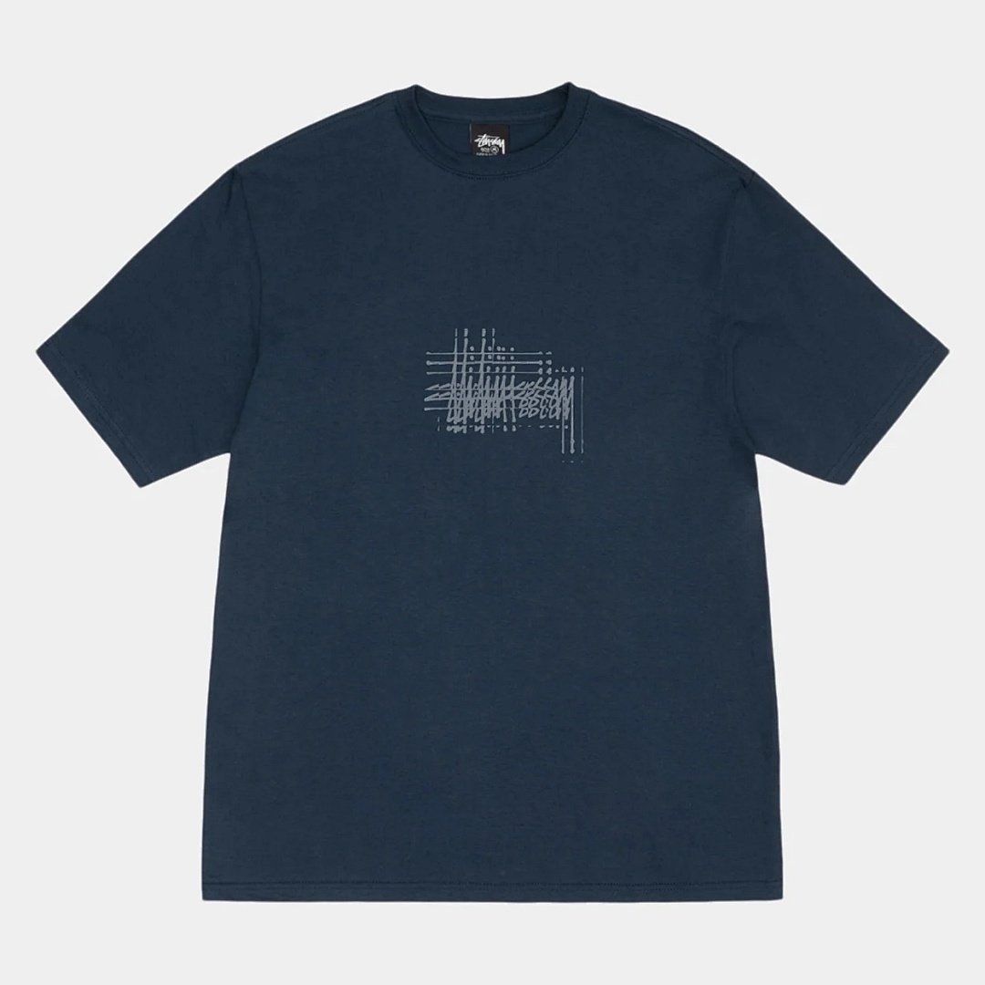 Stussy 98 STU 24SS REFRACTED TEE Shadow Logo Print Short Sleeve T : Black White Blue S M L XL Y2421# - Image 3