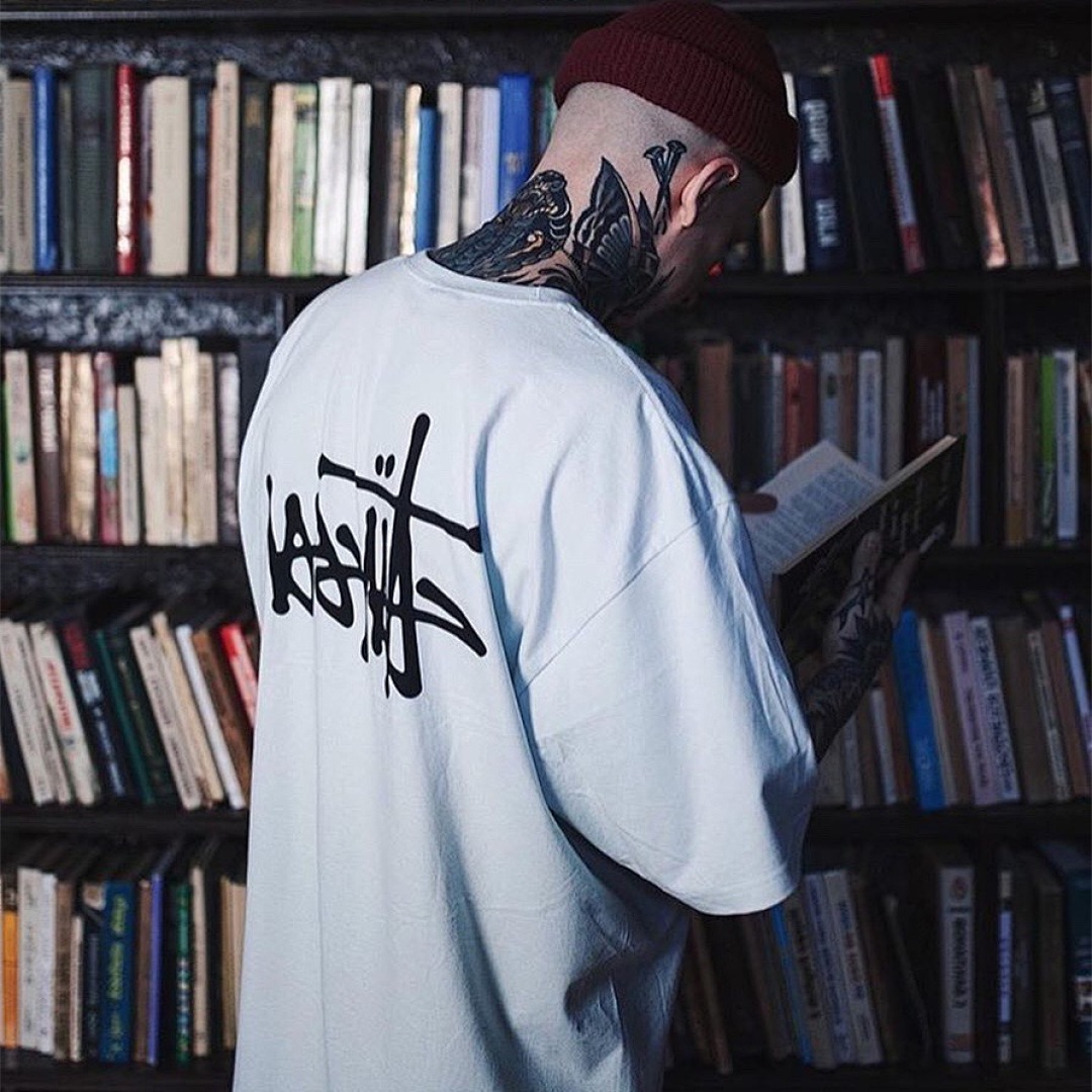 Stussy 98 STU 23SS BASIC LOGO TEE Short Sleeve T : White Black Cream Khaki Water Fruit Green Yellow S M L XL Y0767# - Image 17