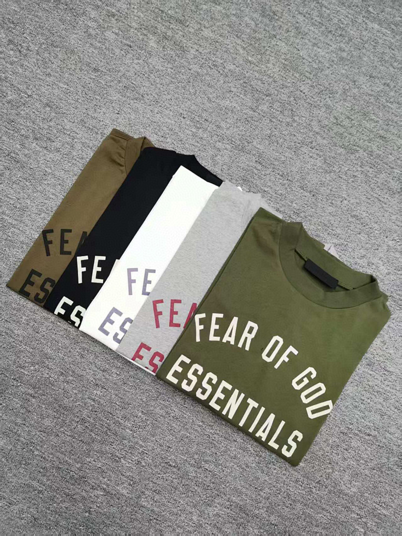 Essentials 118 ESS 24FW Print Short Sleeve T Green Oatmeal Grey Black White Olive S-XL 6261# - Image 85