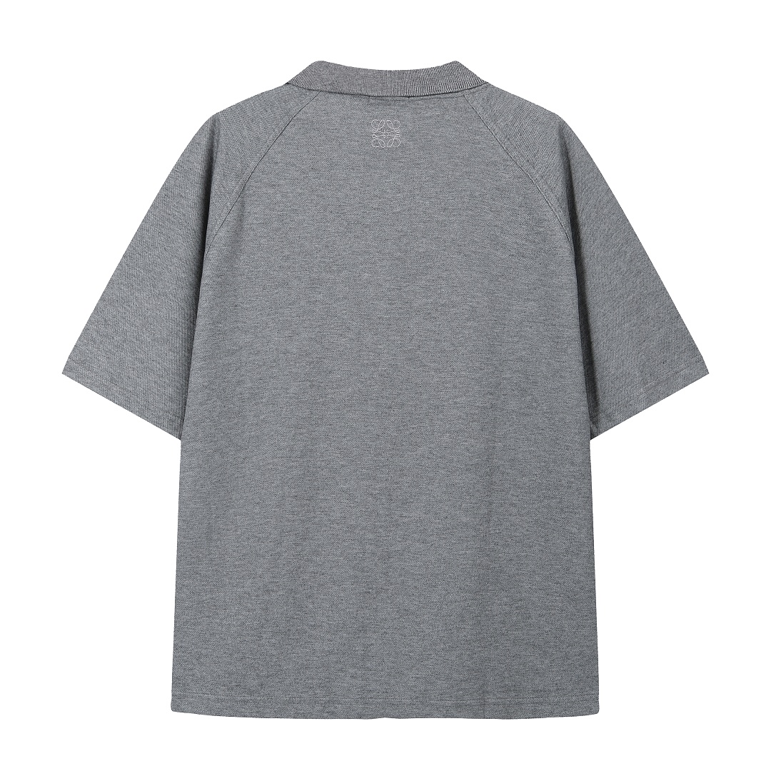 Ralph Lauren 158 L0E Wind Collar POLO Short Sleeve T Grey : S-XL E0002# - Image 3