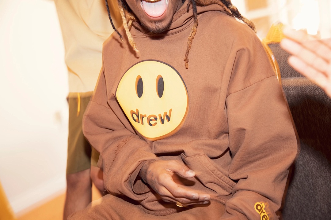 Drew House 228 Drew House SS22 New Mascot Hoodie Print Patchwork Velvet Coffee Brown S M L - Image 22
