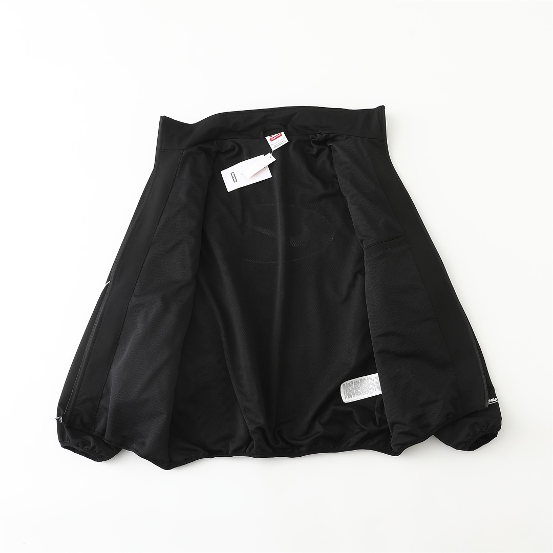 Balenciaga 398 Collab SS25 WEEK4 Track Jacket Sleeve Embroidered Logo : Black Purple :S-XL - Image 8