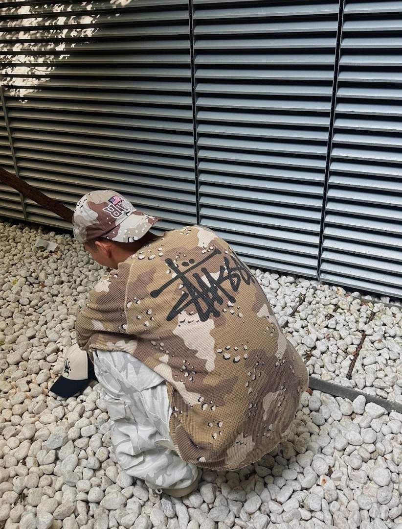 Stussy 198 STU Long Sleeve 2014 : Black Apricot White Sand Desert Camo Red Blue Yellow S-XL - Image 34