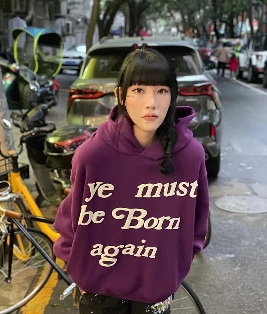 Unbranded 218 CPFM YE MUST BE BORN AGAIN HOODIE Velvet : Black Brown Dark Grey Ink Green Color Blue Yellow Bright Red Orange Purple S M L - Image 16