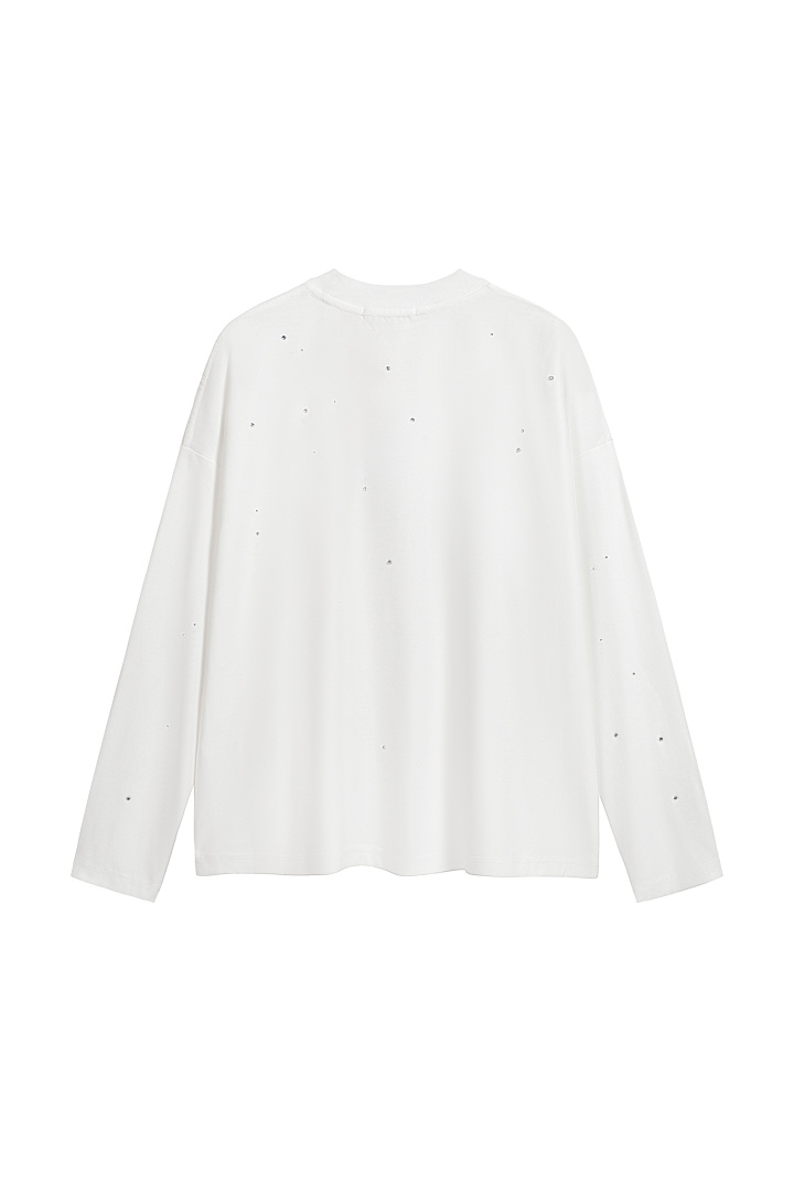 Acne Studios 158 AC Limited Exclusive Rhinestone LOGO Long Sleeve T Pink Black White Mountain Blue S-XL 8206# - Image 37