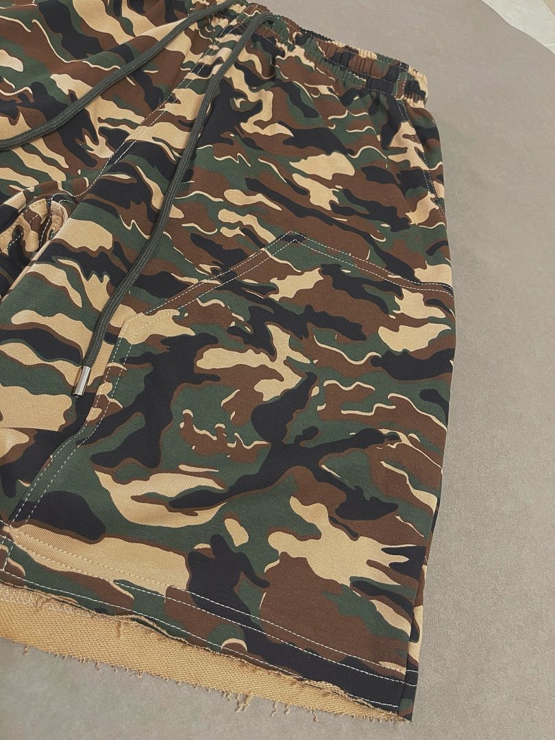 Bape 178 Glitch Woodland Camo Double Wide Version Model Short : S M L - Image 9