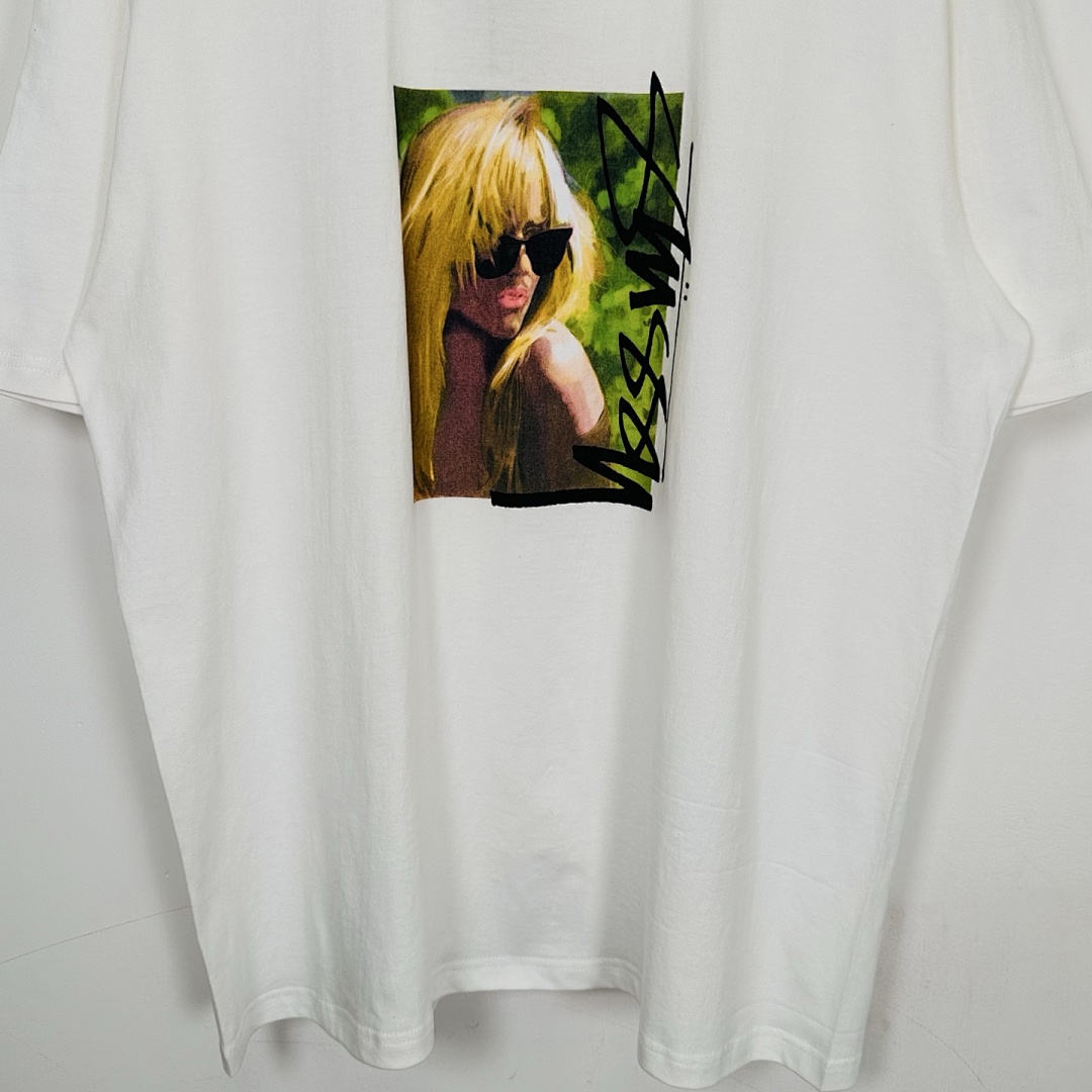 Stussy 138 STU SS25 Gold Womens T LAURA TEE Print Short Sleeve Black White S - Image 18