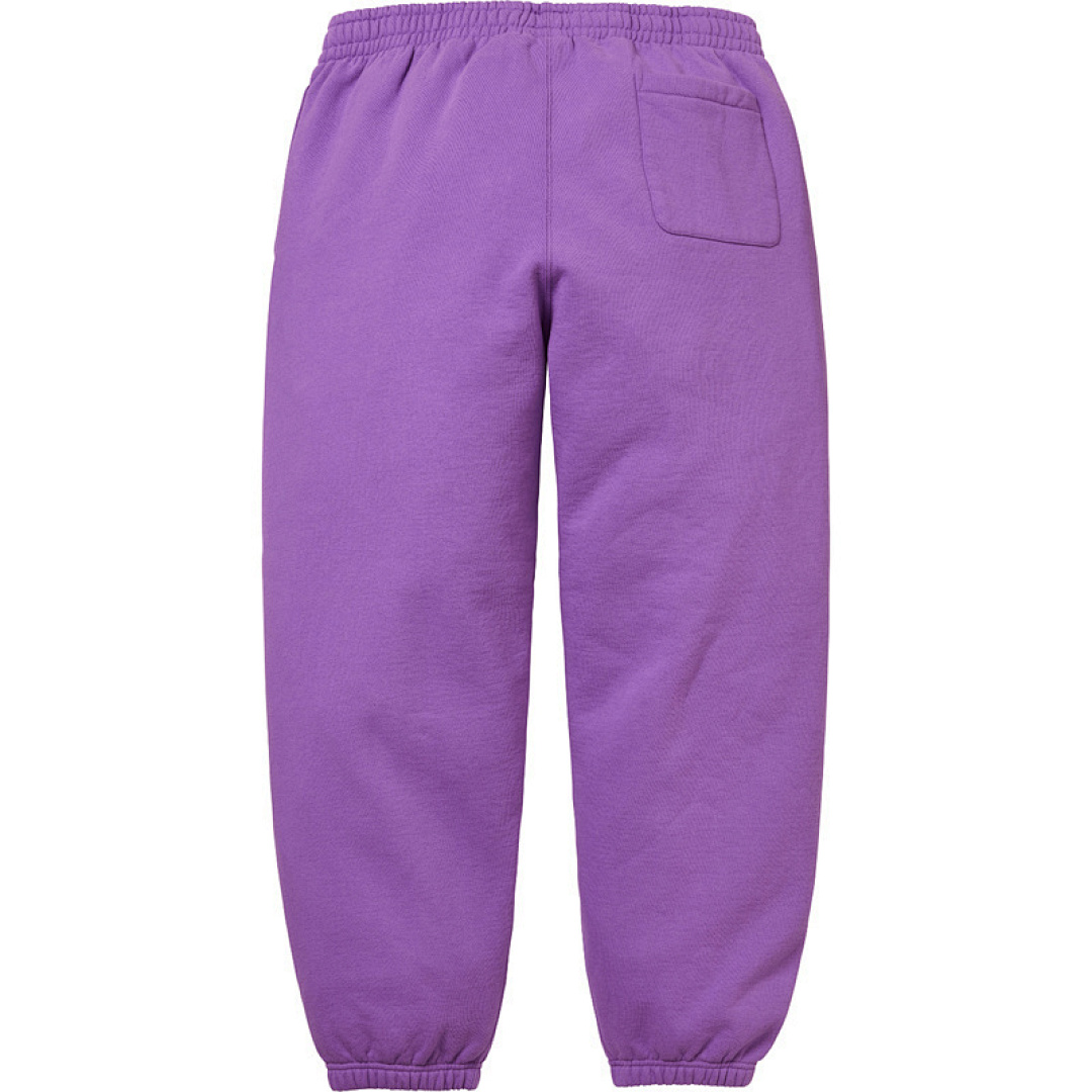 Supreme 238 22FW Satin Applique Sweatpant Big Logo Velvet Cotton Black Floral Grey Blue Red Green Brown Light Orange Purple Khaki S M L XL 1309# - Image 4